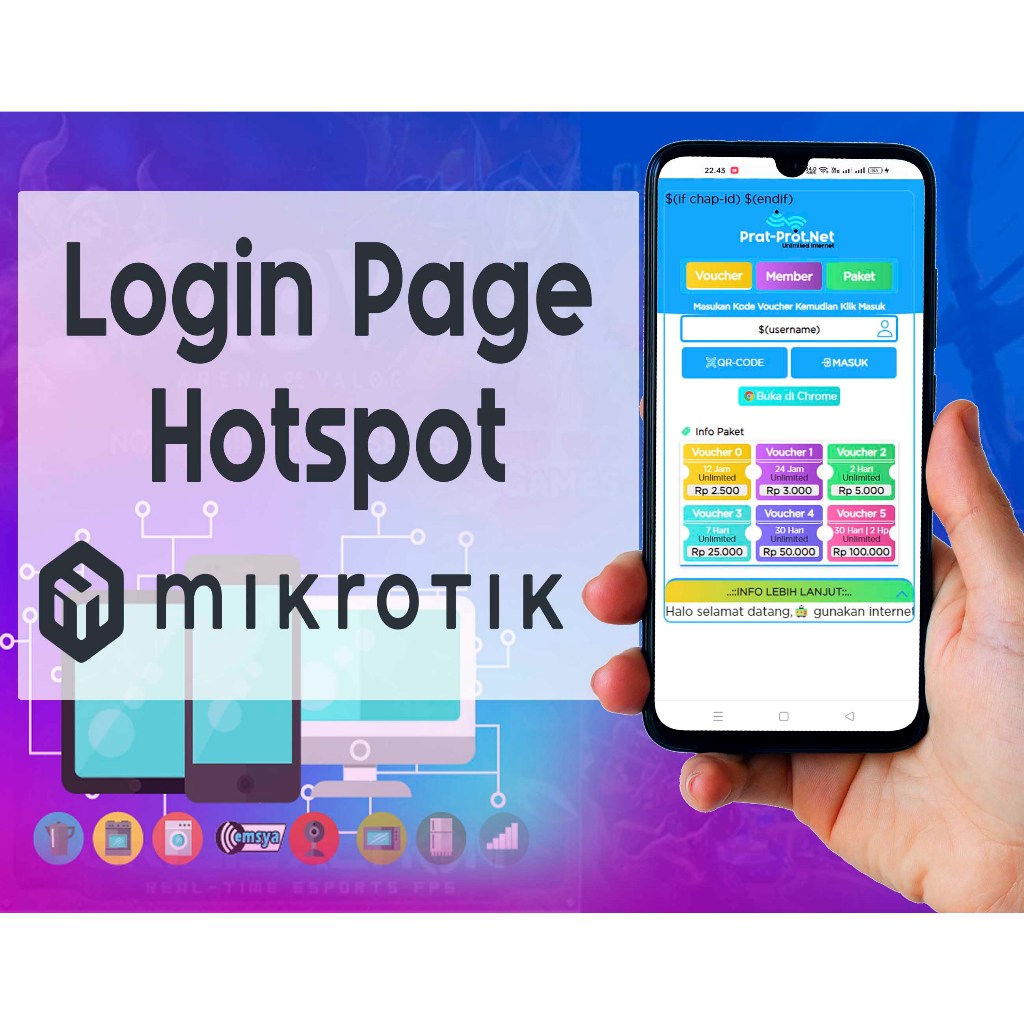 Jual Login Page Mikrotik Hotspot Login Page Keren v e3 Shopee Indonesia