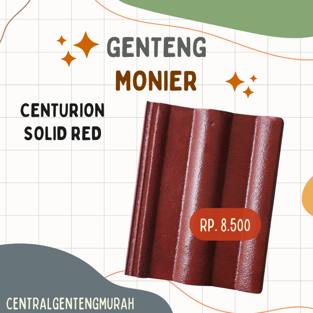 Jual Genteng Monier Centurion Solid Red Genteng Murah Grosir