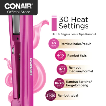 Conair Catokan Pelurus Rambut Tourmaline Ceramic 2 5cm