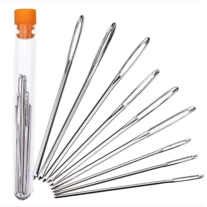 Jual jarum rajut lubang besar isi 9pcs dalam tabung | Shopee Indonesia