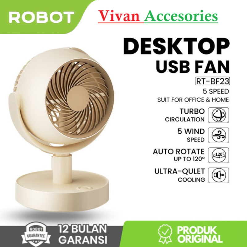 Jual Robot Rt Bf Desktop Usb Fan Kipas Angin Meja Speed Rotate