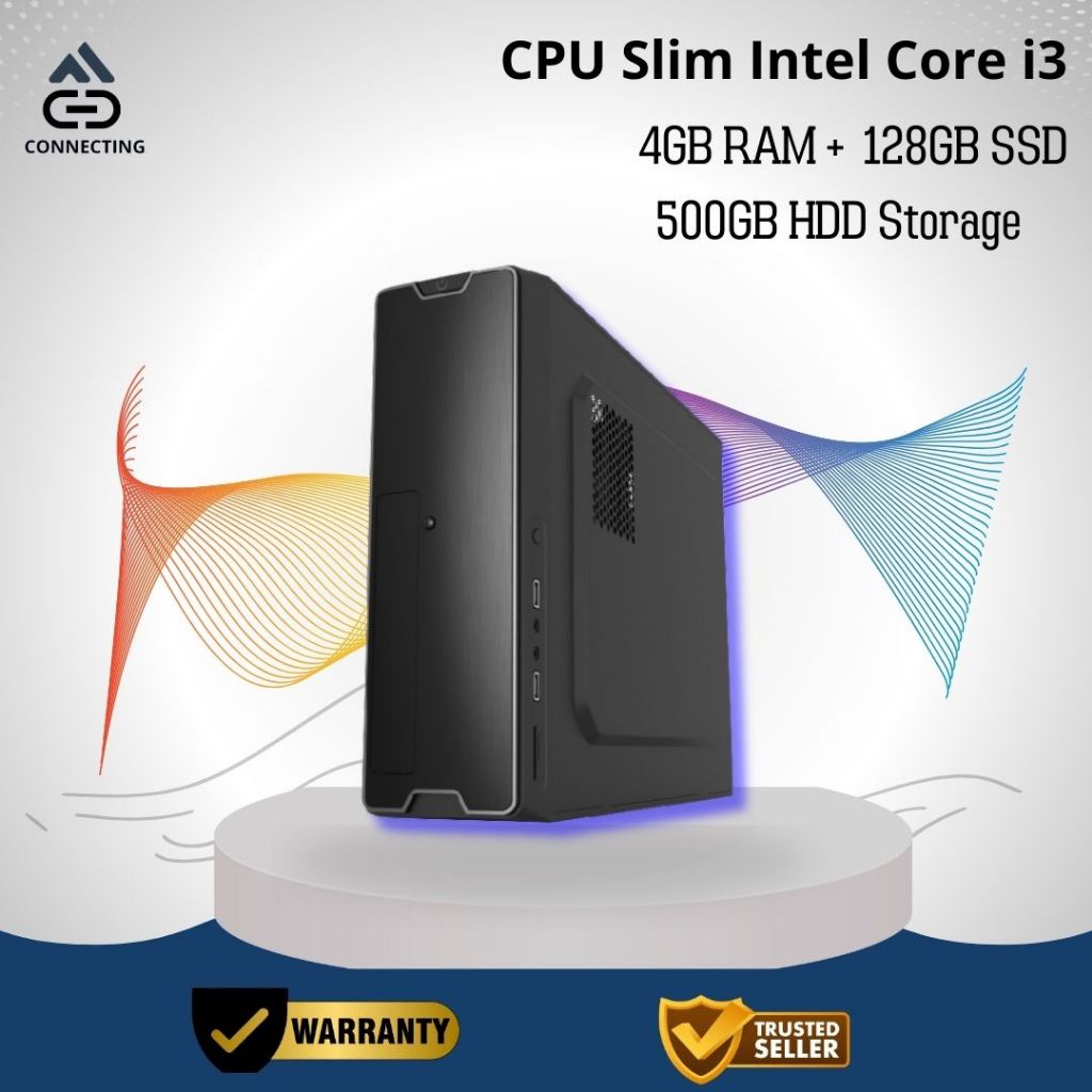 Jual CPU PC Slim Intel Core i3 RAM 4GB Paket Hemat Rakitan Office ...