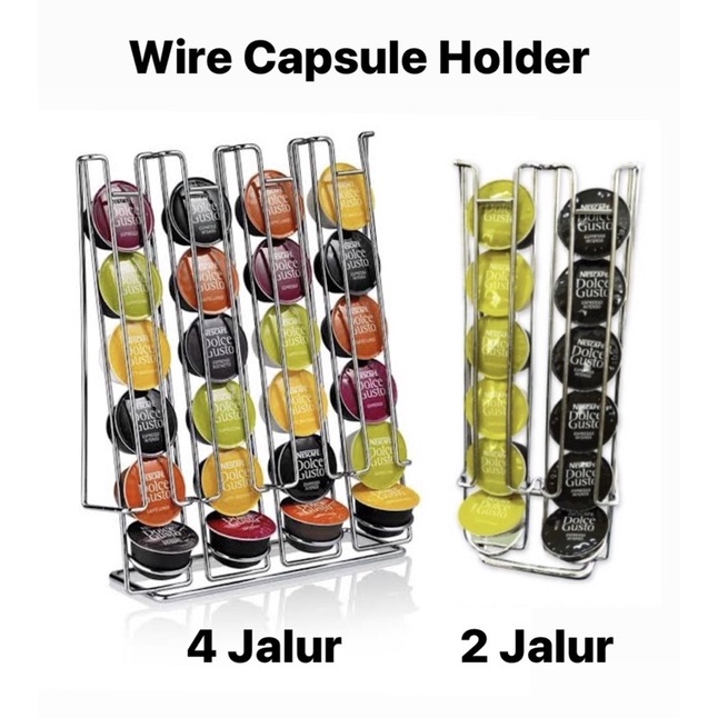 Jual iQ Nescafe Dolce Gusto Metal Wire Capsule Rak Holder Rack Tempat ...