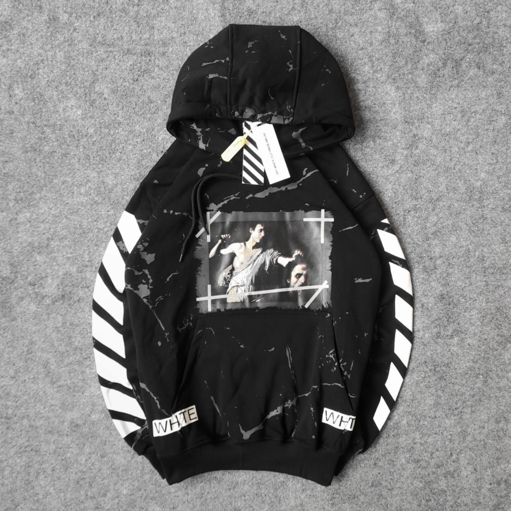Hoodie off white marble best sale