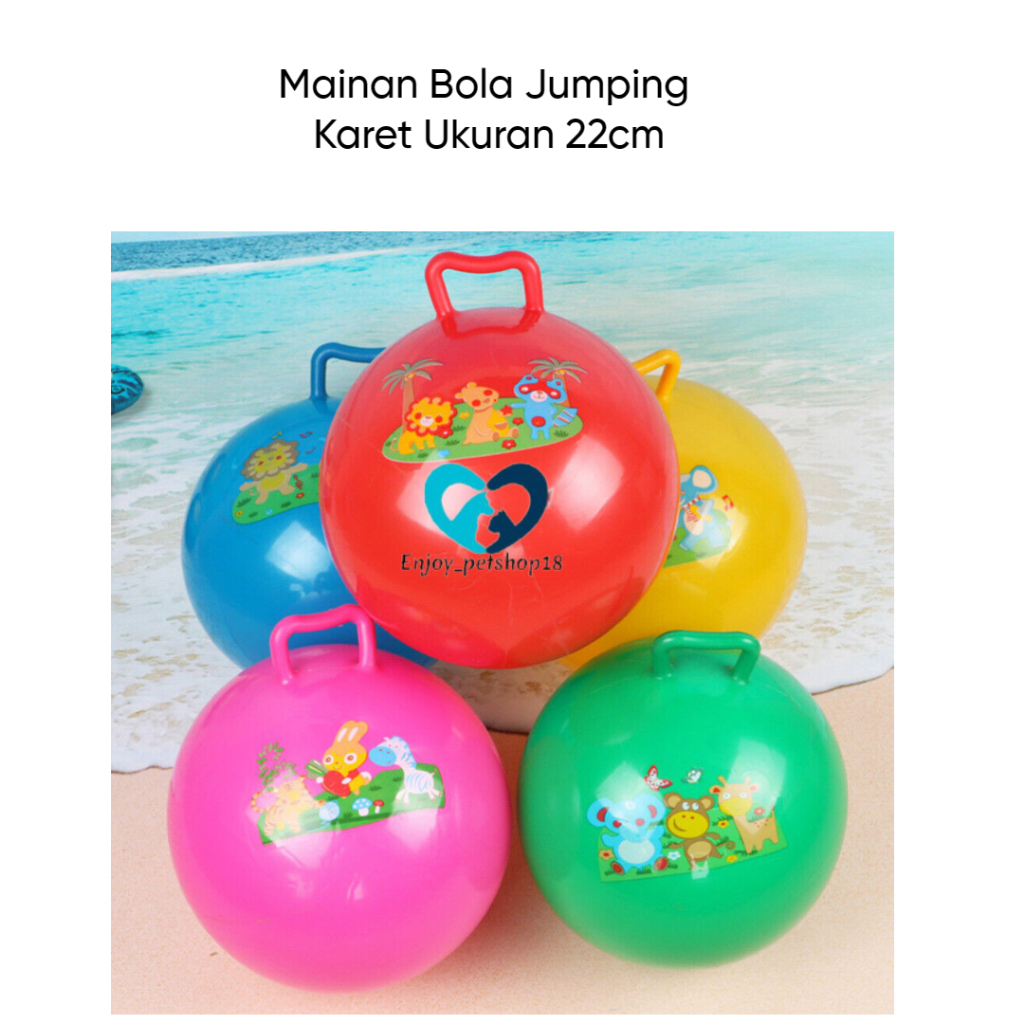 Jual Mainan Anak Bola Jumping 22cm/ Bola Jumping Pegangan | Shopee ...