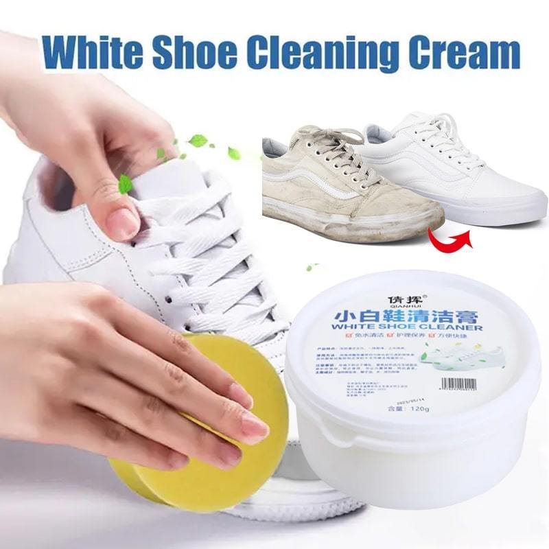 Semir Sepatu White Shoes Cleaner Krim Pembersih Pemutih Sepatu Menguning  Tanpa Bilas Air