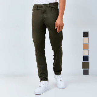 M231 Celana Panjang Pria Chino Pants Slim Fit Stretch Army 0065G