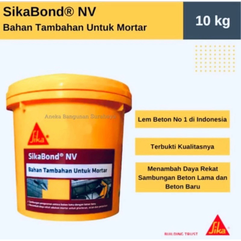 Jual Sikabond NV Pail 10kg Lem Beton Bonding Agent Sika Bond Shopee