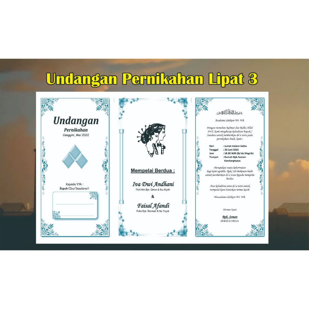 Jual Undangan Walimahan, Undangan Walimatul Ursy, Undangan Kenduri ...