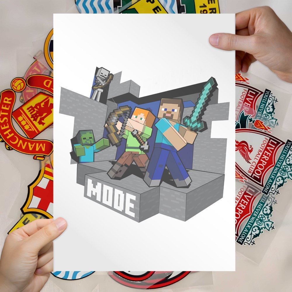 Jual Sablon Print DTF Digital Game Minecraft VOL 5 Siap Setrika Sendiri ...