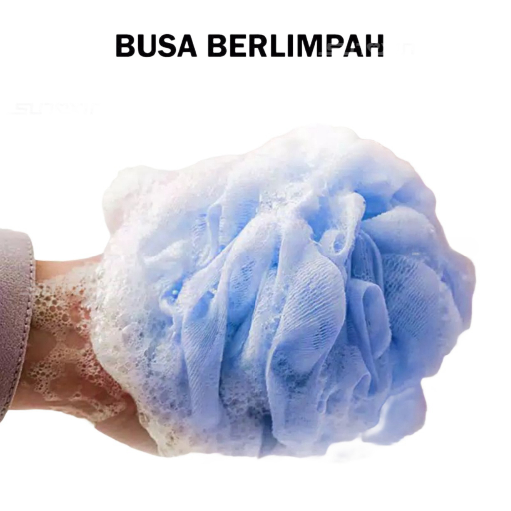 Jual SHINE Sponge Mandi Warna Pastel Ukuran Besar - Shower Puff Besar ...