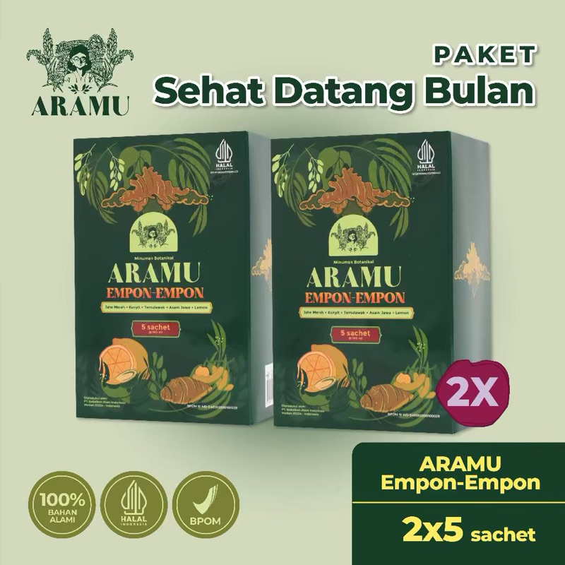 Jual Paket 2 Box Aramu Empon-Empon Jamu Tanpa Pengawet dan Pemanis ...