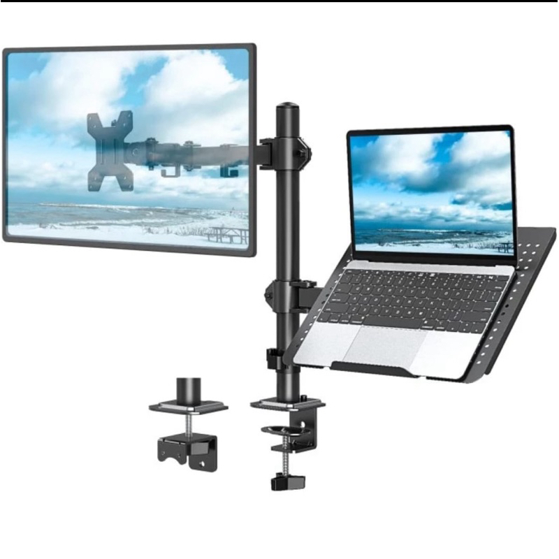 Jual Bracket Dual Arm Monitor & Laptop Stand All For Work | Shopee ...