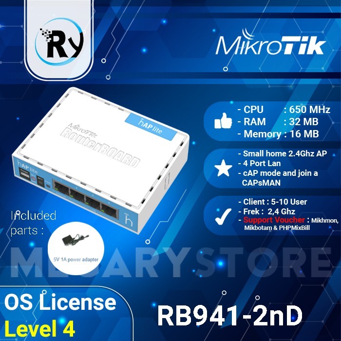 Jual Mikrotik RB941-2nD Router Wireless Horizontal Version | Shopee ...
