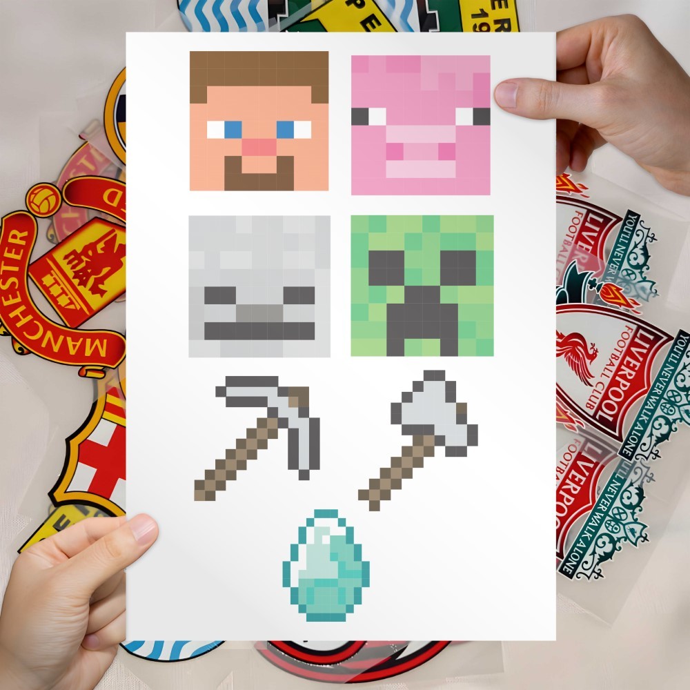 Jual Sablon Print DTF Digital Game Minecraft VOL 7 Siap Setrika Sendiri ...