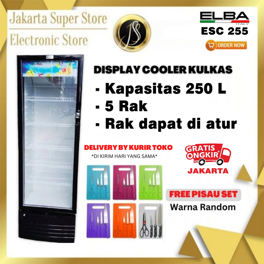 Jual SHOWCASE CHILLER ELBA 5 RAK LOW WATT 250L ESC255 Shopee Indonesia