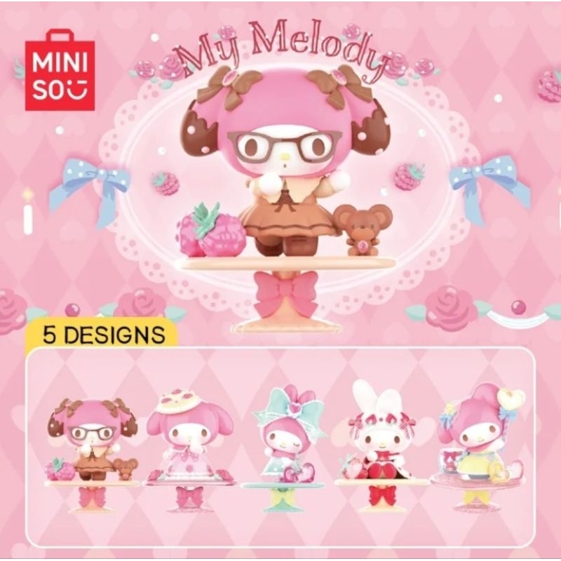 Jual MINISO x SANRIO MY MELODY AFTERNOON TEA BLINDBOX FIGURES (MINT ...