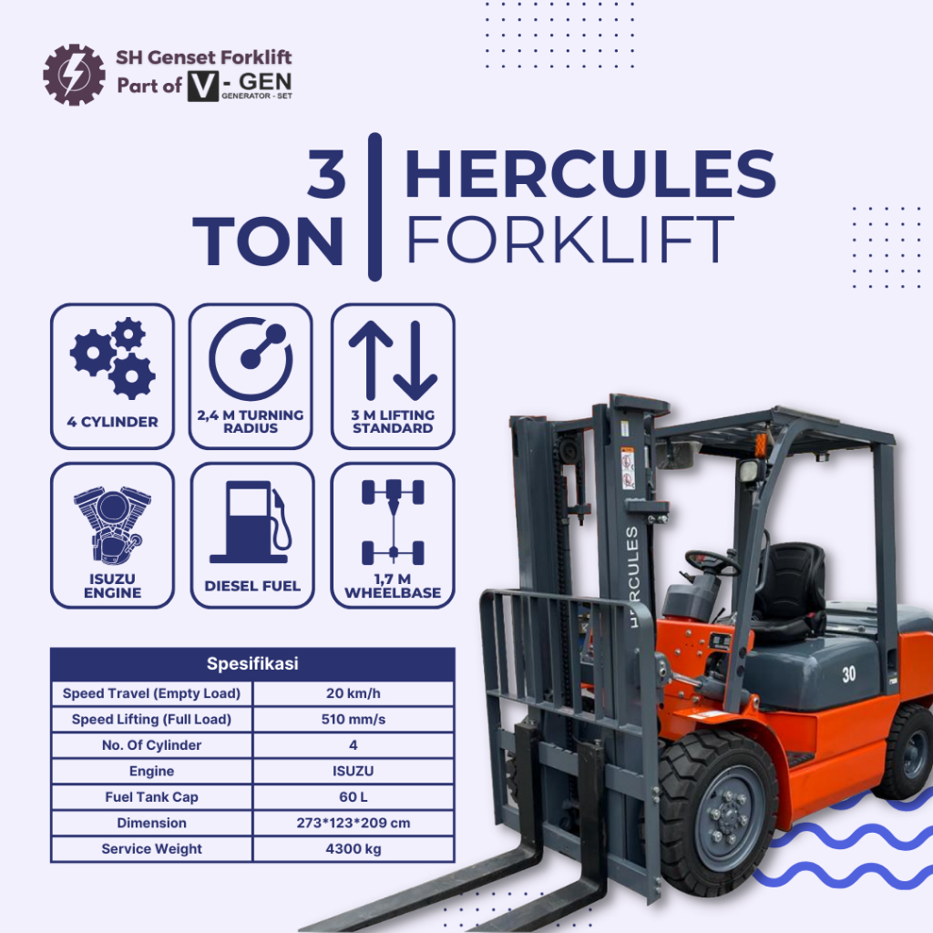 Jual Forklift Hercules 3 TON Shopee Indonesia