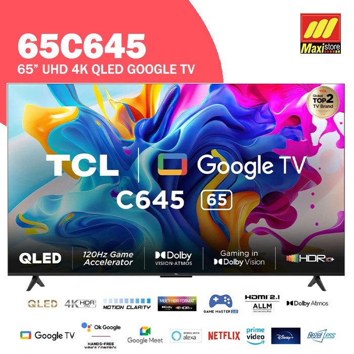 Jual TCL 65C645 QLED 65 inch UHD 4K SMART Google TV Dolby Atmos Android ...