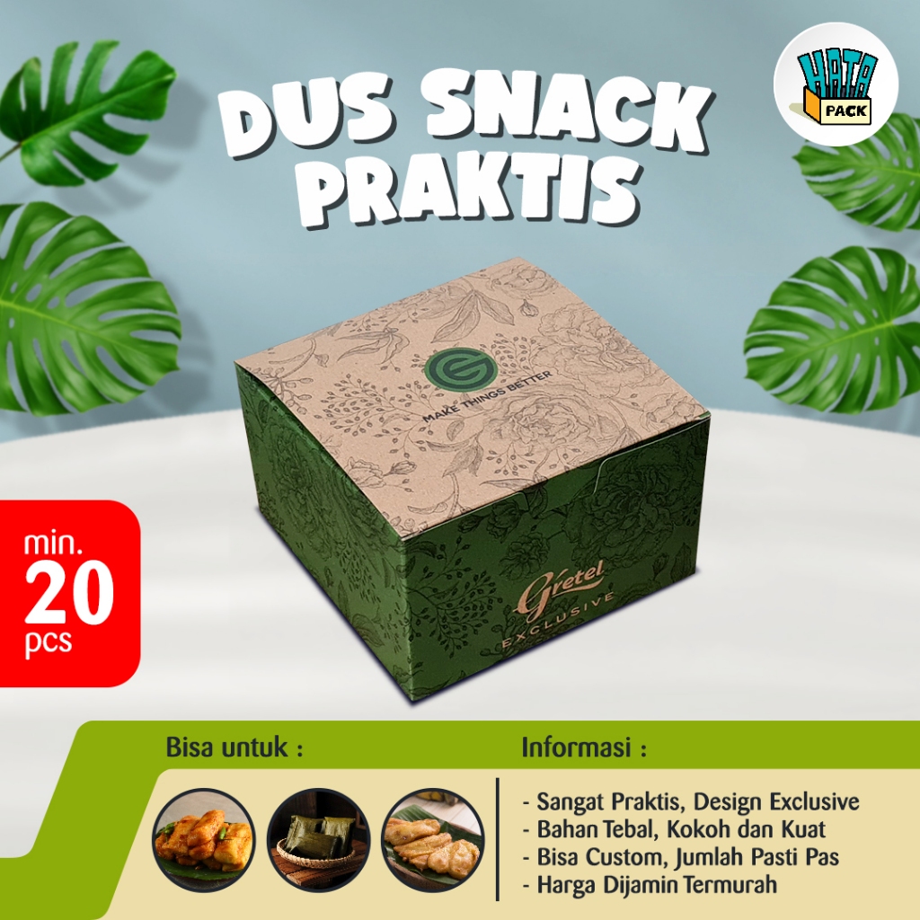 Jual Dus Snack Gretel Exclusive Brown / Snack Box Gretel Exclusive 12 x ...