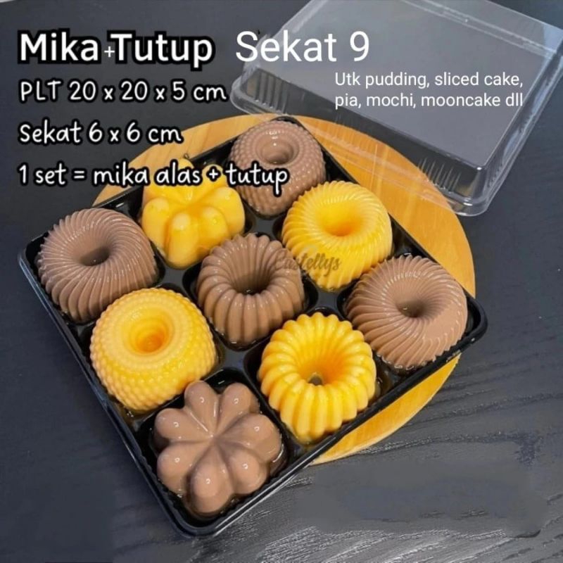 Jual Mika Tray Tutup Sekat Mika Kemasan Puding Mini Box Pudding Sekat Shopee Indonesia