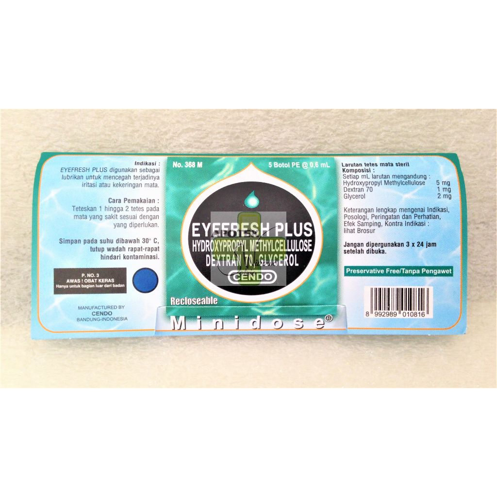 Jual Cendo Eyefresh Plus Minidose X Ml Shopee Indonesia