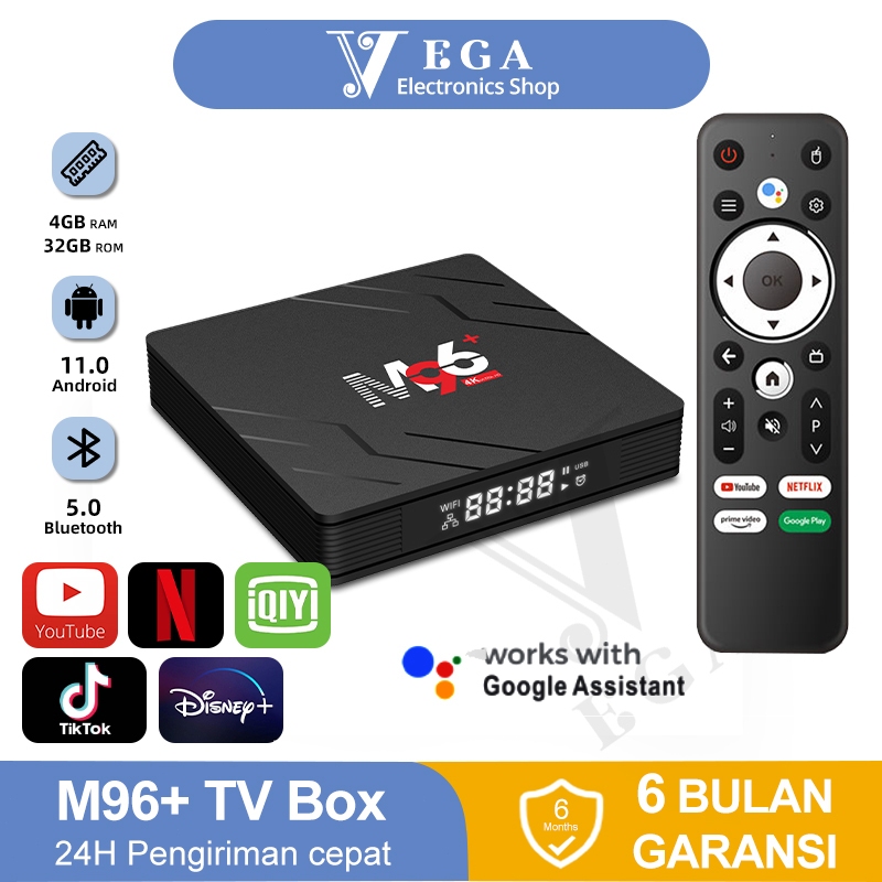 Jual Android Box Tv Ram 4GB 32GB Rom M96 Plus Android 10.0 STB Tv Box 5g  Wifi Dan BT 4K Smart Tv box