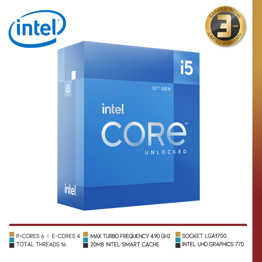 Jual INTEL CORE I5 12600K | Desktop Processor 10 (6P+4E) Cores LGA 1700 ...