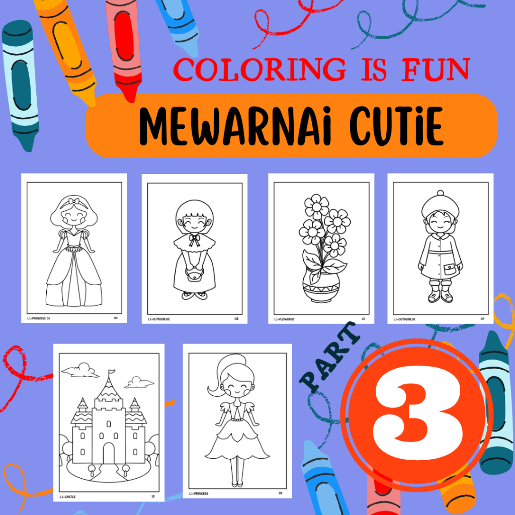 Jual Kertas Gambar Mewarnai Lembar Aktivitas A4 - Latih Imajinasi
