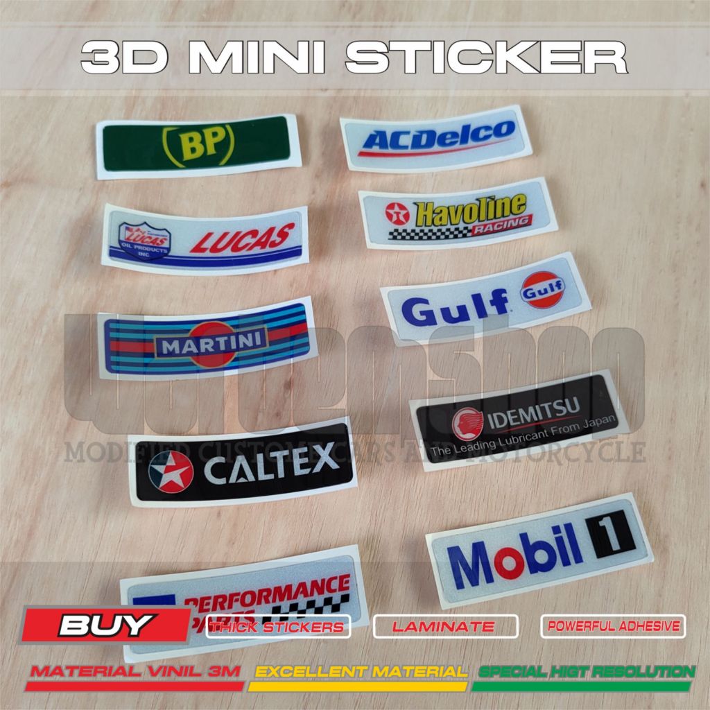 Jual STICKER MINI 3D TUNNER CALTEX | Shopee Indonesia