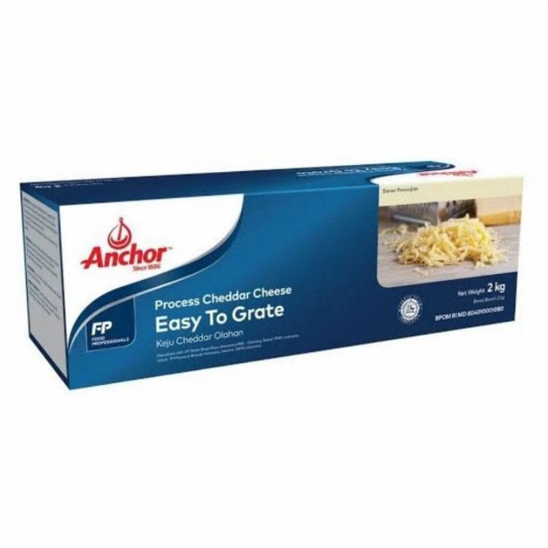 Jual anchor processed cheddar cheese 2kg | Shopee Indonesia