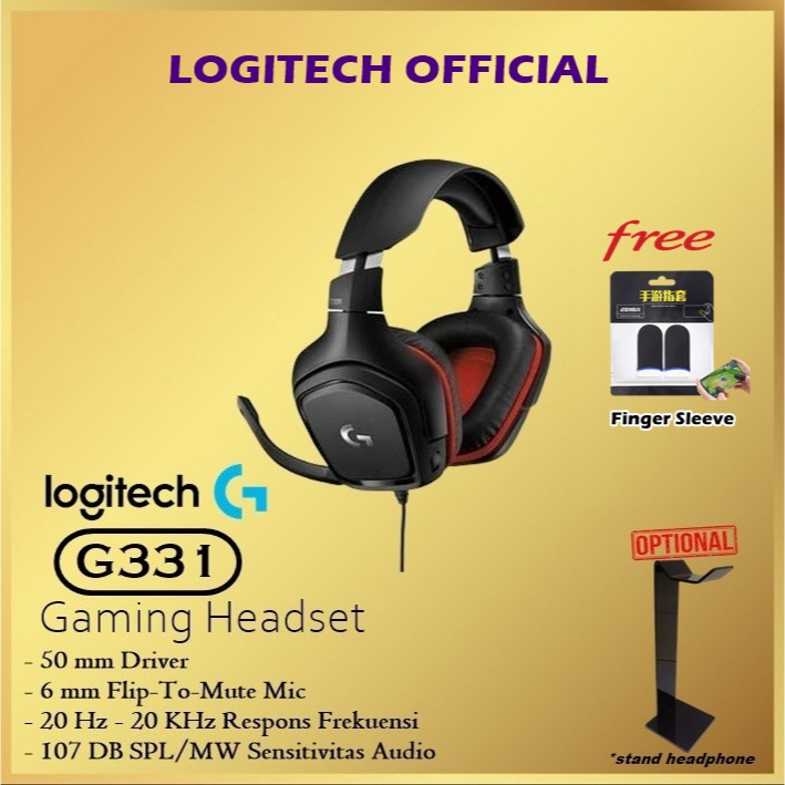 Jual Logitech G331 Gaming Headset with Flip to Mute Logi G 331 | Shopee ...