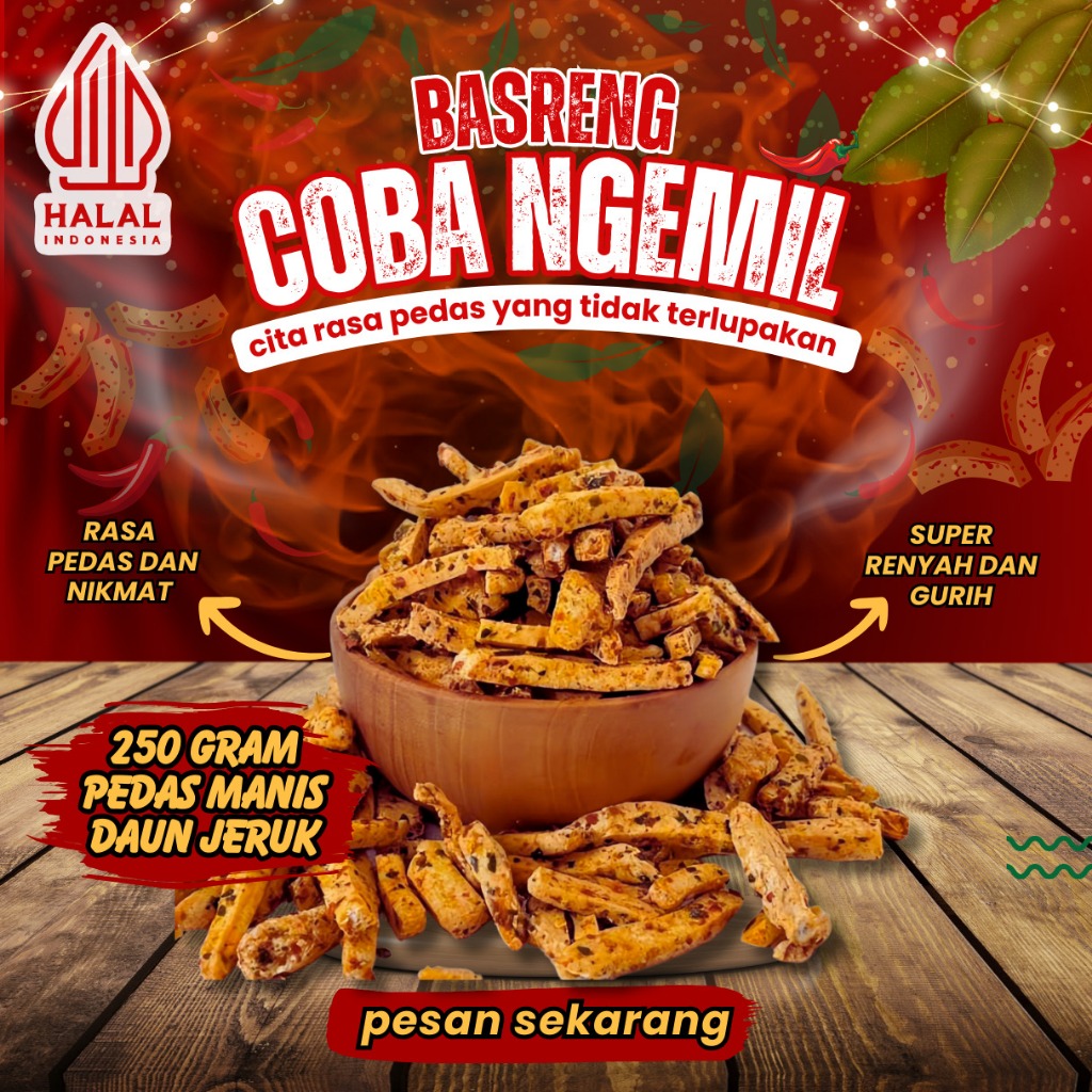 Jual Basreng Sultan Viral Pedas Manis Daun Jeruk Basreng Stik Viral Bandung Bakso Goreng