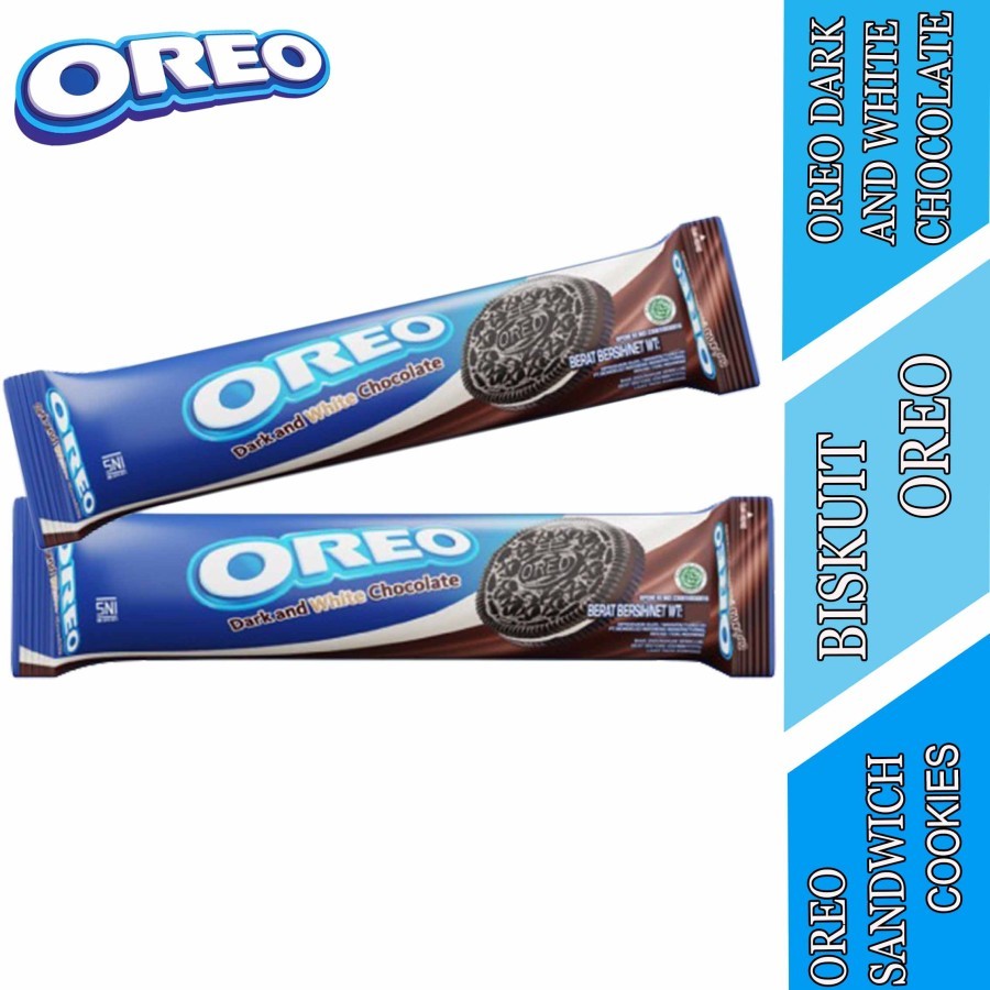 Jual Biskuit Sandwich Cookies - Oreo - Oreo Dark And White Choco - 119 ...