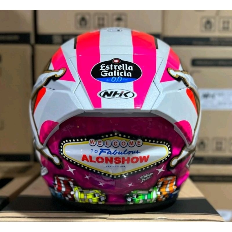 Jual NHK R1 ELITE ALONSO #7 STAR WHITE ORIGINAL | HELM MOTOR FULL FACE ...