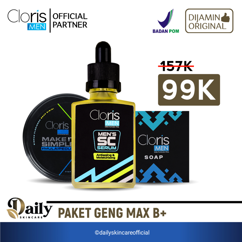 Jual CLORISMEN Cloris Men Paket Lengkap | Acne Series | Brightening ...