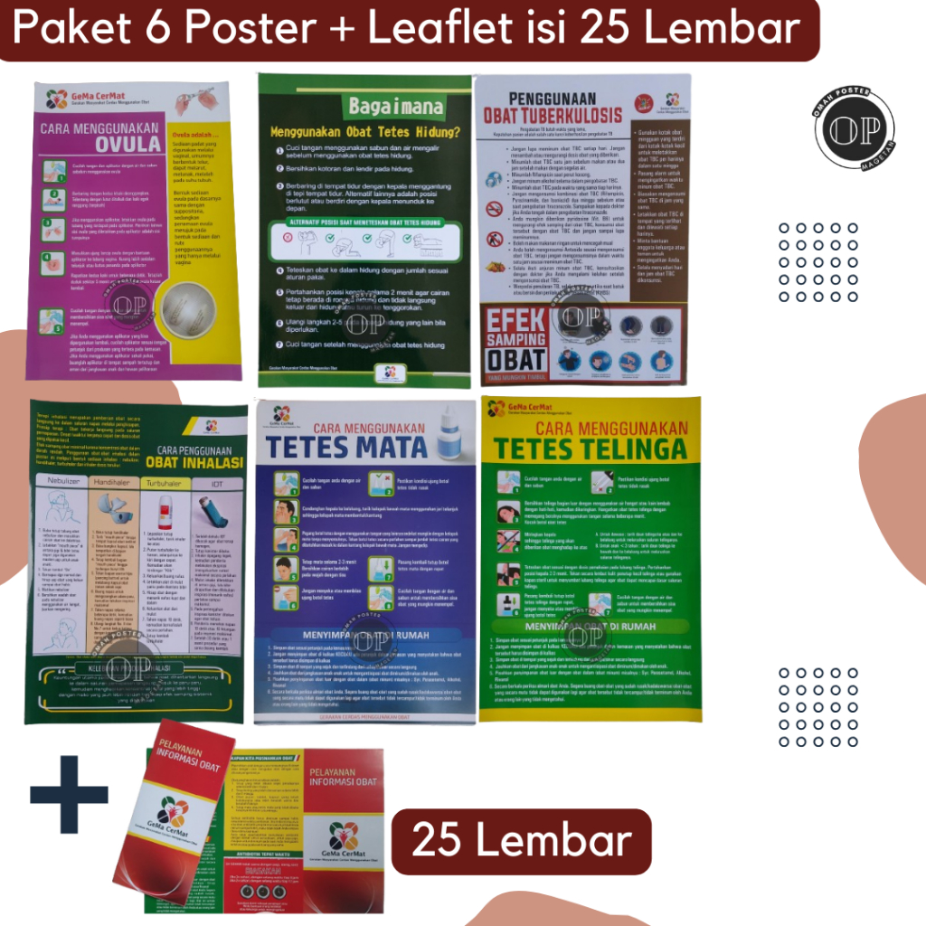 Jual Paket Poster Penggunaan Obat Leaflet Pio Farmasi Apotek