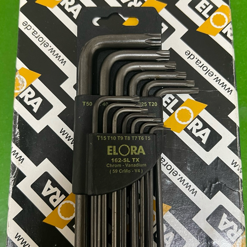 Jual ELORA Kunci L bintang T5-T50 panjang Hex Key Torx Set | Shopee ...