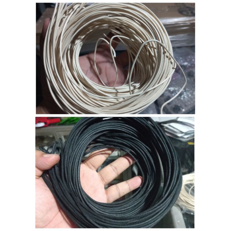 Vintage Hanfseil Elektrokabel 10 Meter - Verdrillt, Für Kronleuchter & DIY Lichtprojekte