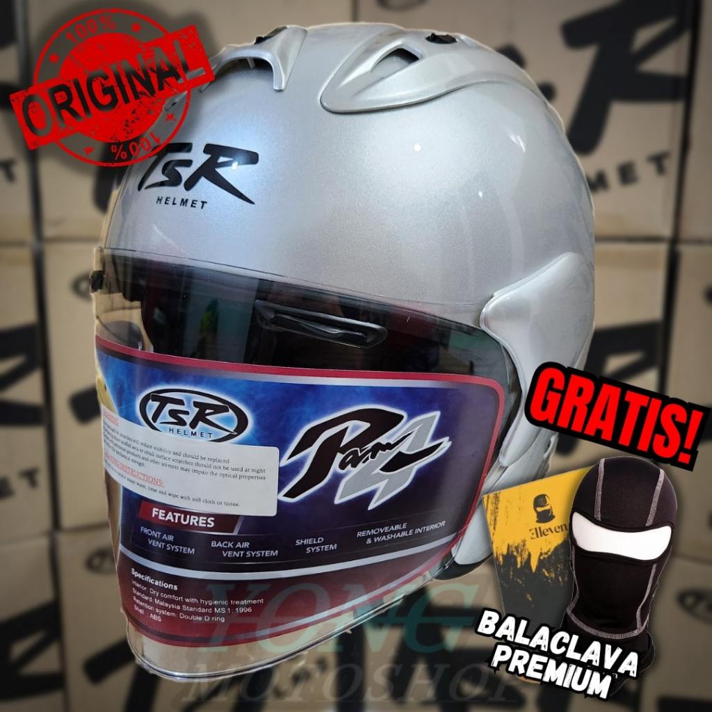 Jual Helm TSR Ram 4 Alumina Silver Original Half Face TSR Helmet Ram4 Shopee Indonesia