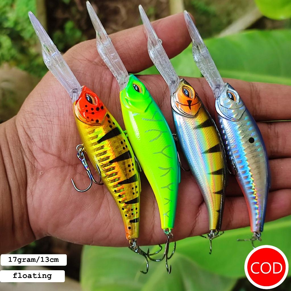 Jual Minnow Floating Lidah panjang 17gram 13cm Umpan Mengambang ...