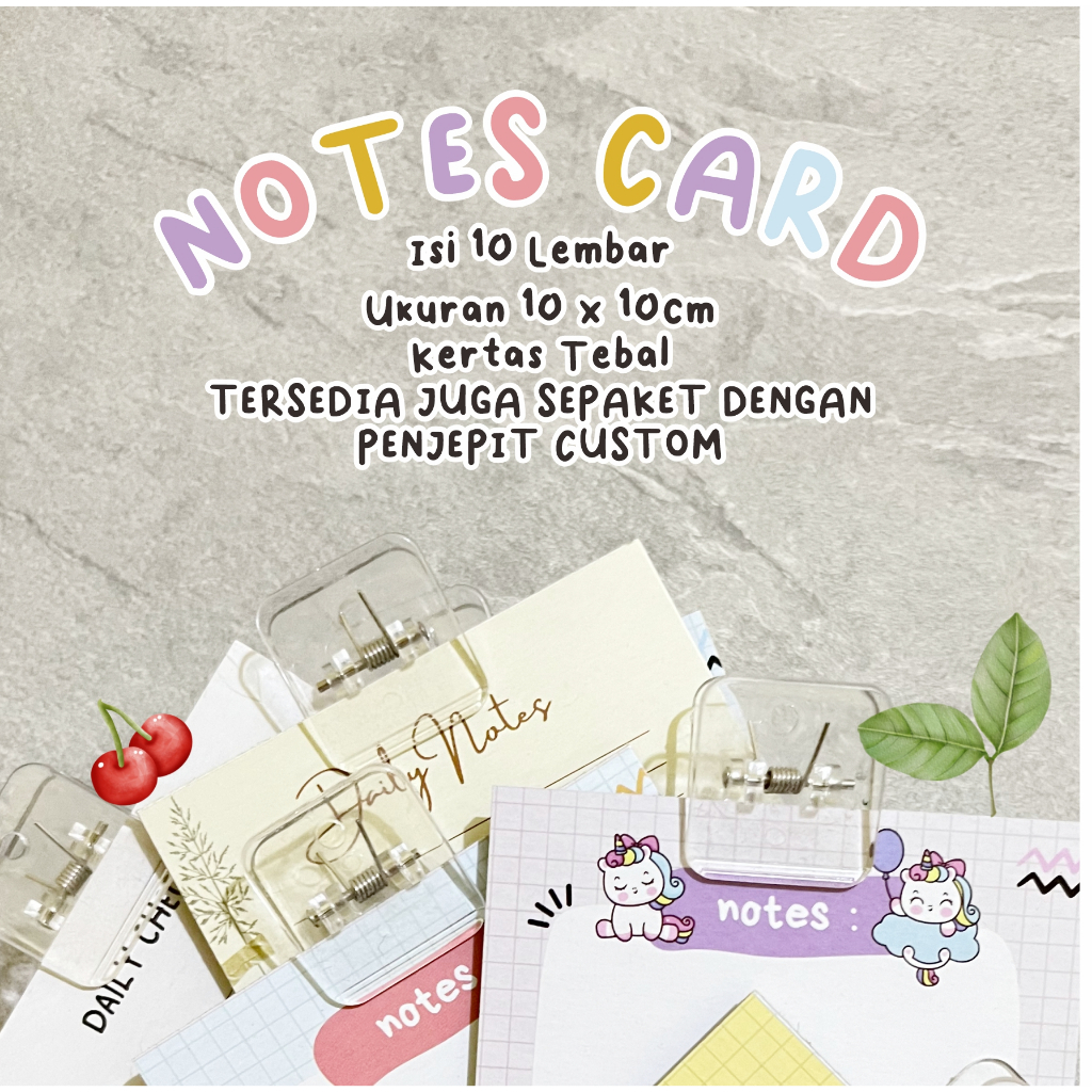 Jual NOTES CARD dan PENJEPIT CUSTOM | Shopee Indonesia