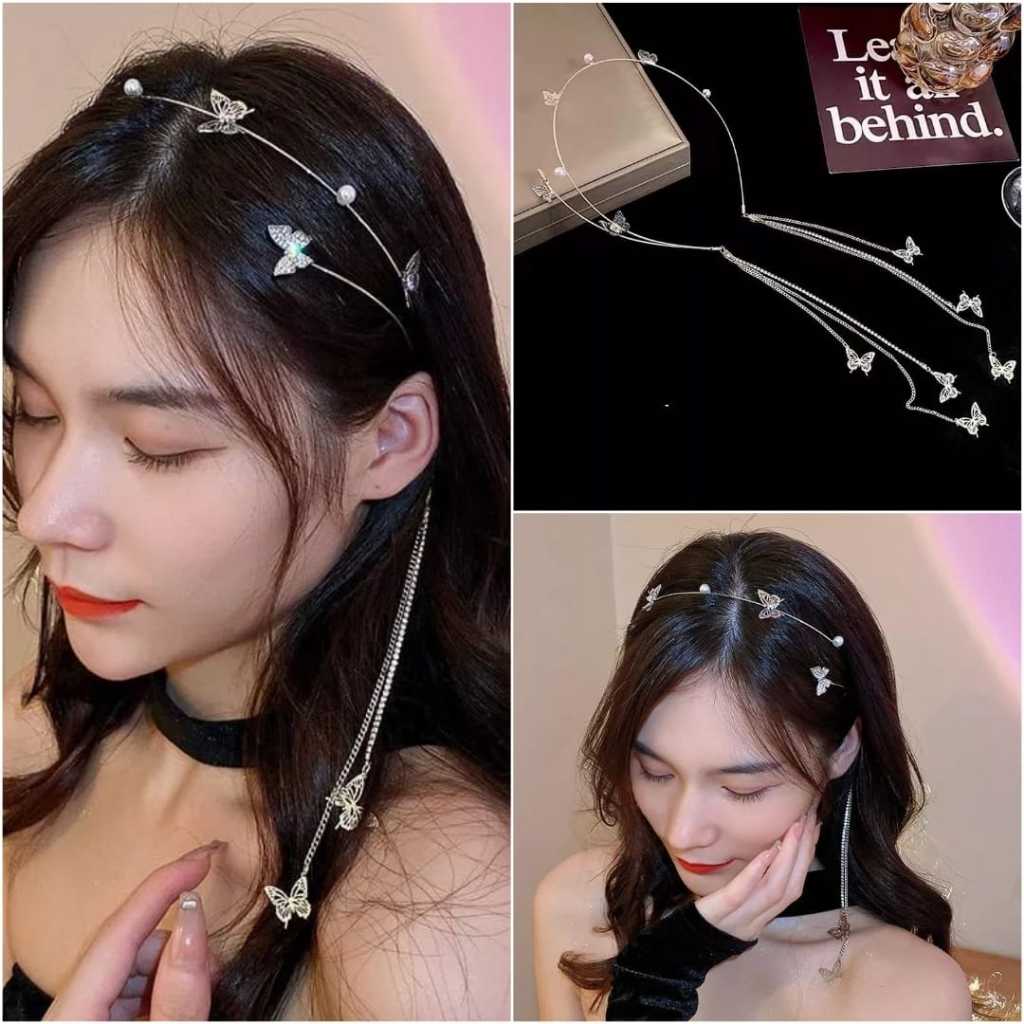 Jual Bando Kupu Juntai - Bandana Simple Kupu-Kupu - Aksesoris Rambut ...