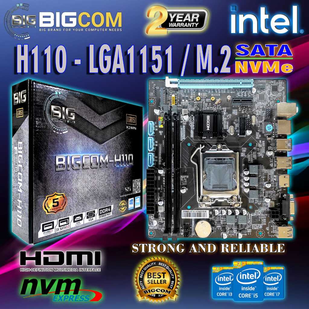 Jual PAKET MOTHERBOARD H110 + PROCESSOR Core i5-6500 GARANSI 2 TAHUN ...