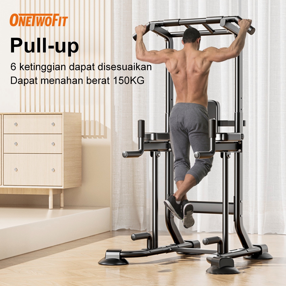 Jual OneTwoFit Multi-Function Adjustable Chin Up Bar Power tower Pull ...