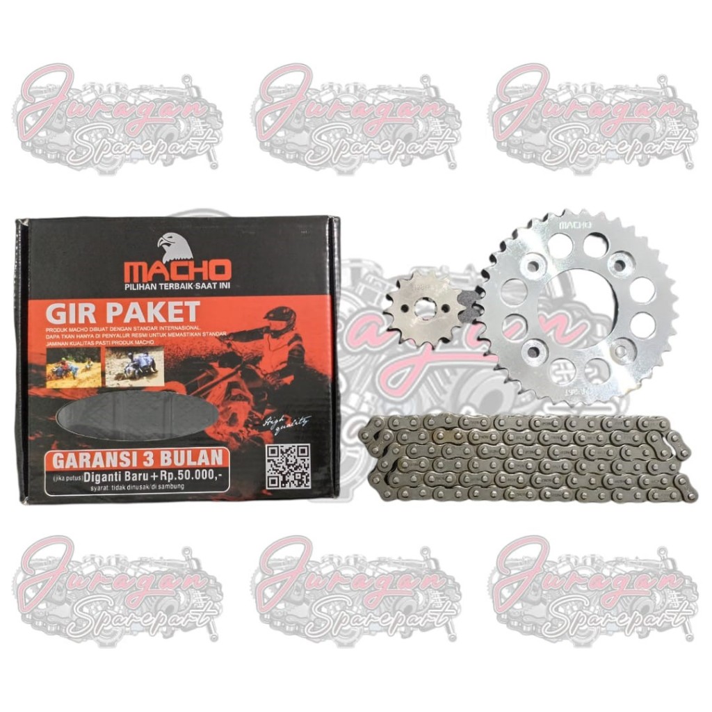 Jual Gir Gear Paket Set + Rantai Supra X 125 Inj Injection Revo Old ...