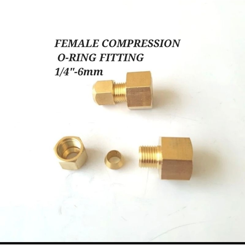 Jual FEMALE COMPRESSION O-RING FITTING 1/4