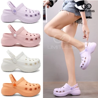 Limitless - Fuji Sandal Wanita Selop Sendal Perempuan Baim Wedges Platform - Size 36 - 40