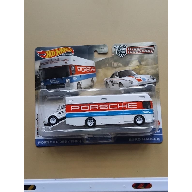 Jual Hotwheels Premium Car Culture Team Transport Porsche 959 1986 And Bus Euro Hauler Shopee