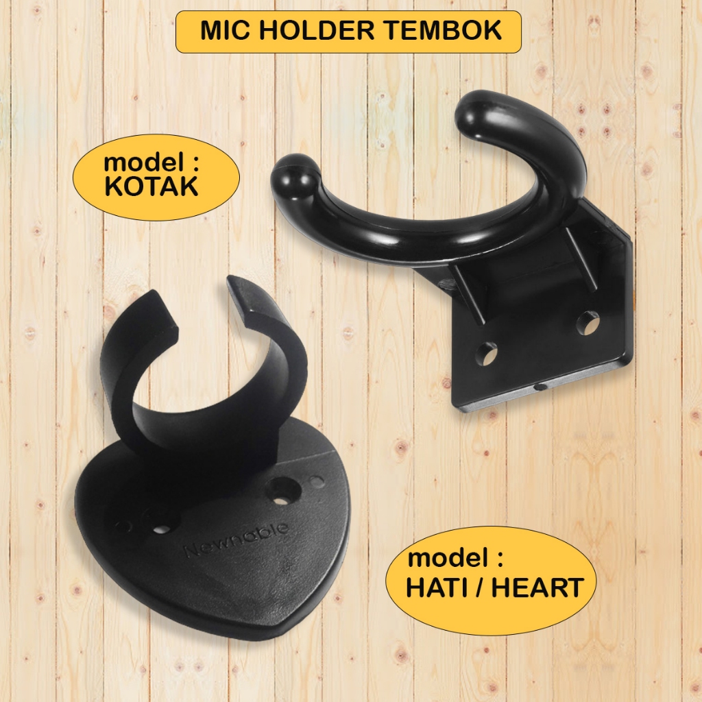 Jual Microphone Holder untuk Tembok / Wall mount Mic Holder Shopee Indonesia